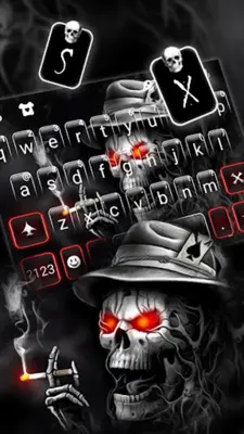 Evil Cool Skull Keyboard Theme android App screenshot 2